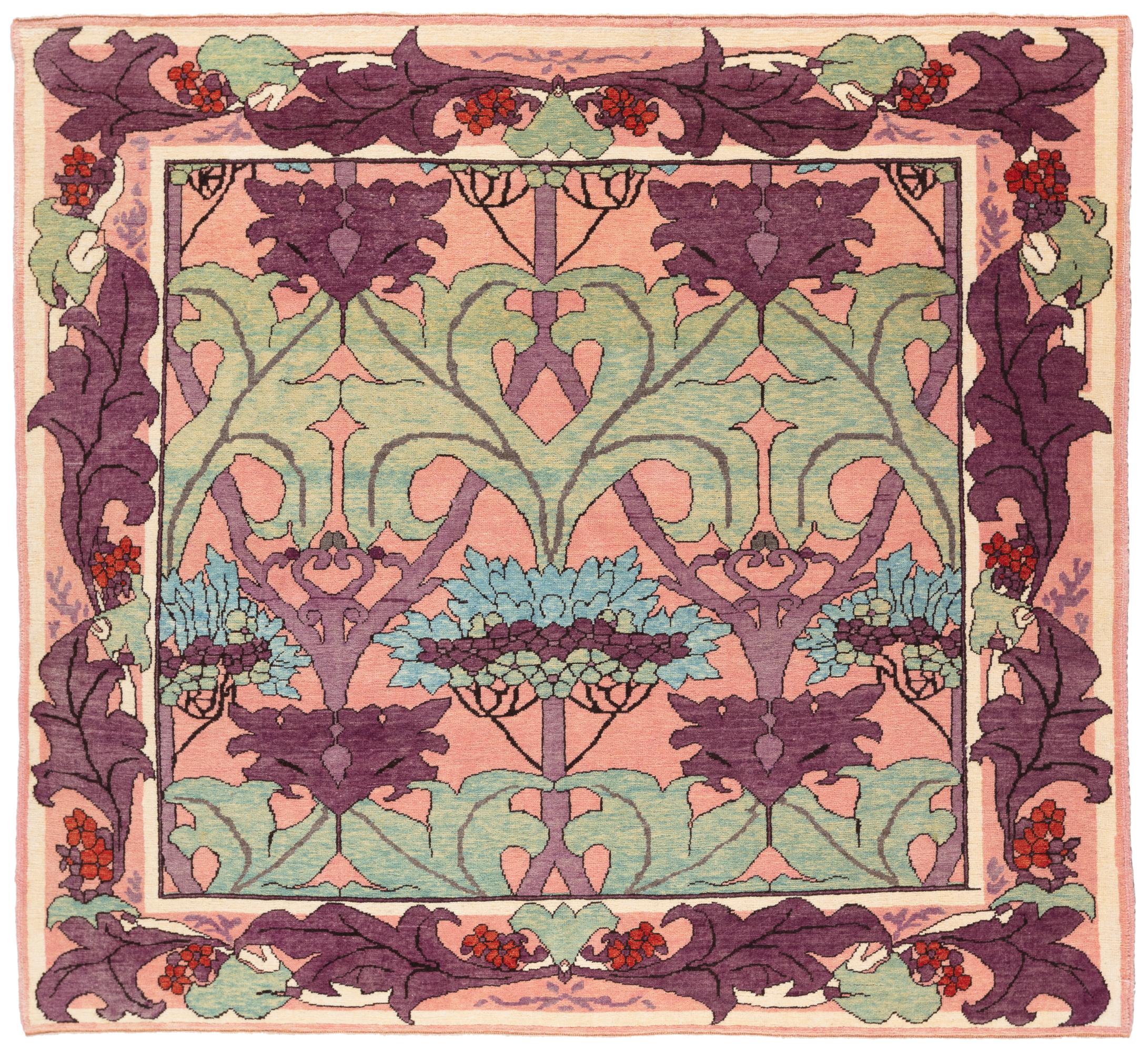 フィントナのウィリアム・モリスの絨毯 The Fintona William Morris Carpet 青山キリムハウス ペルシャ絨毯 トルコ絨毯キリム専門店  C50319