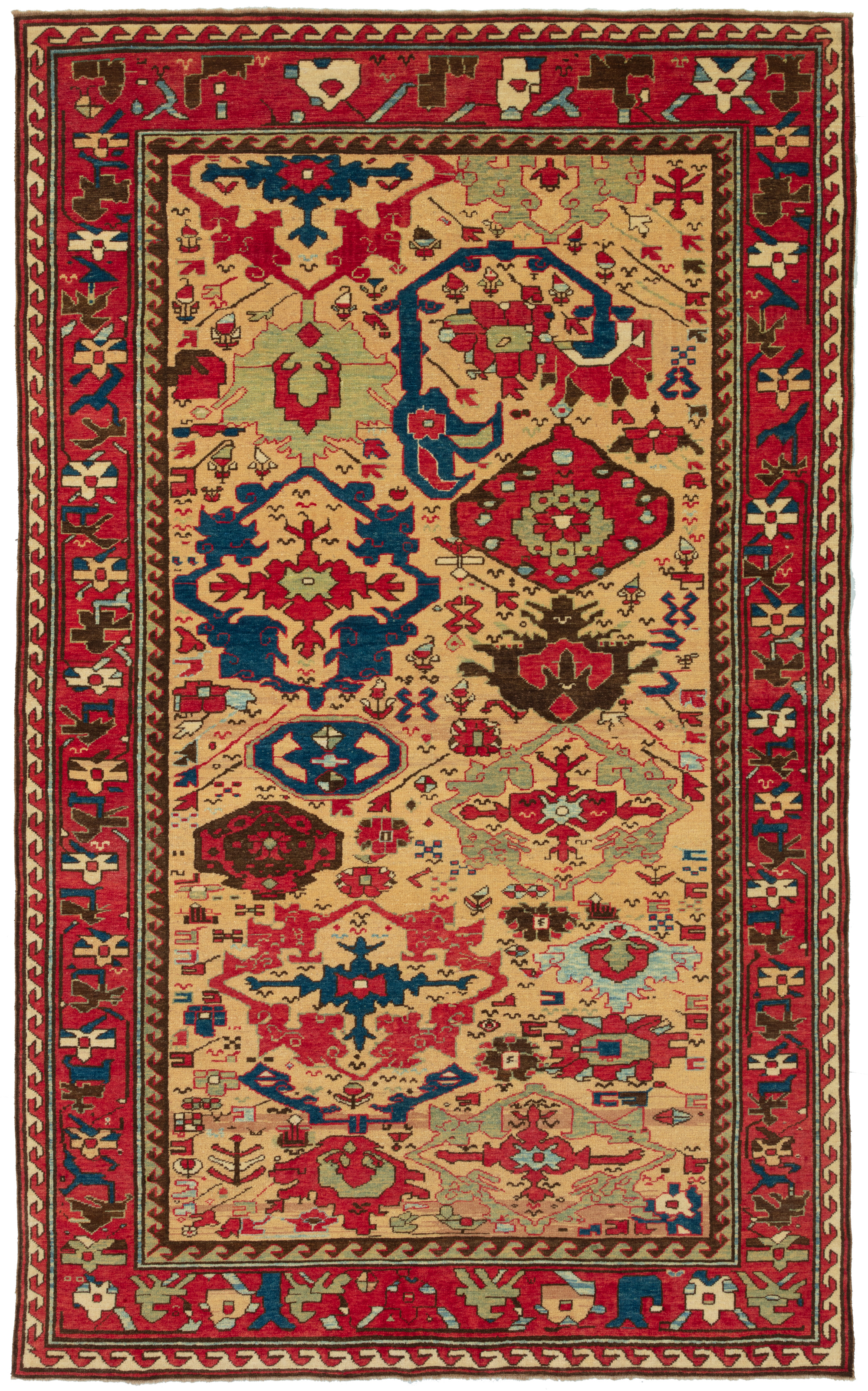 アゼルバイジャン・ハルシャンデザインの絨毯 Azerbaijan Harshang Desing Carpet 青山キリムハウス ペルシャ絨毯 トルコ 絨毯キリム専門店 C50563