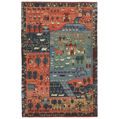 Azeri Folk Life rug